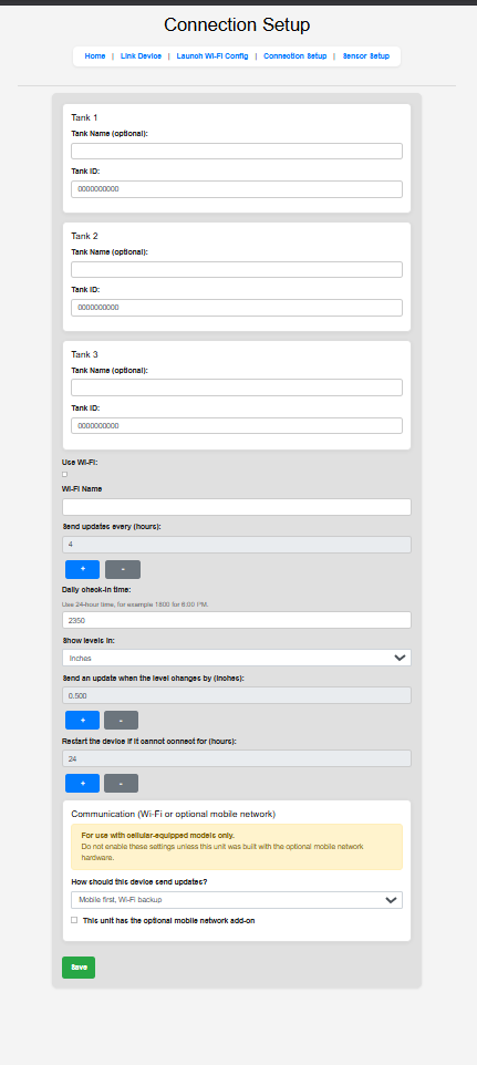 Pebble Device Connection Setup Page